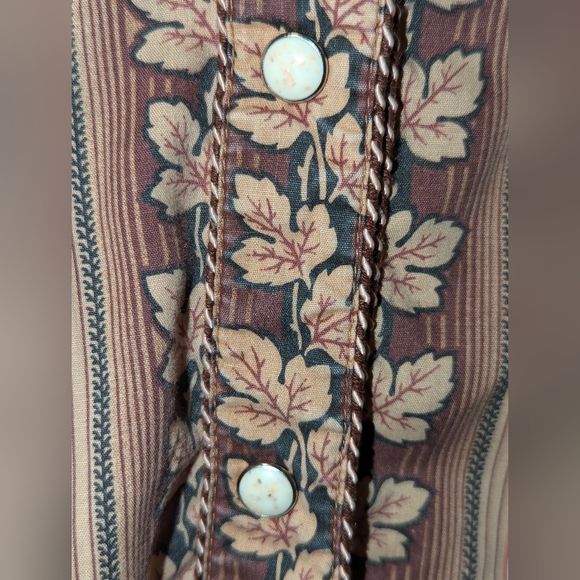 PANHANDLE SLIMS Vintage Retro Style Western Wear Womens Button Down Shirt Size L - Picture 7 of 11